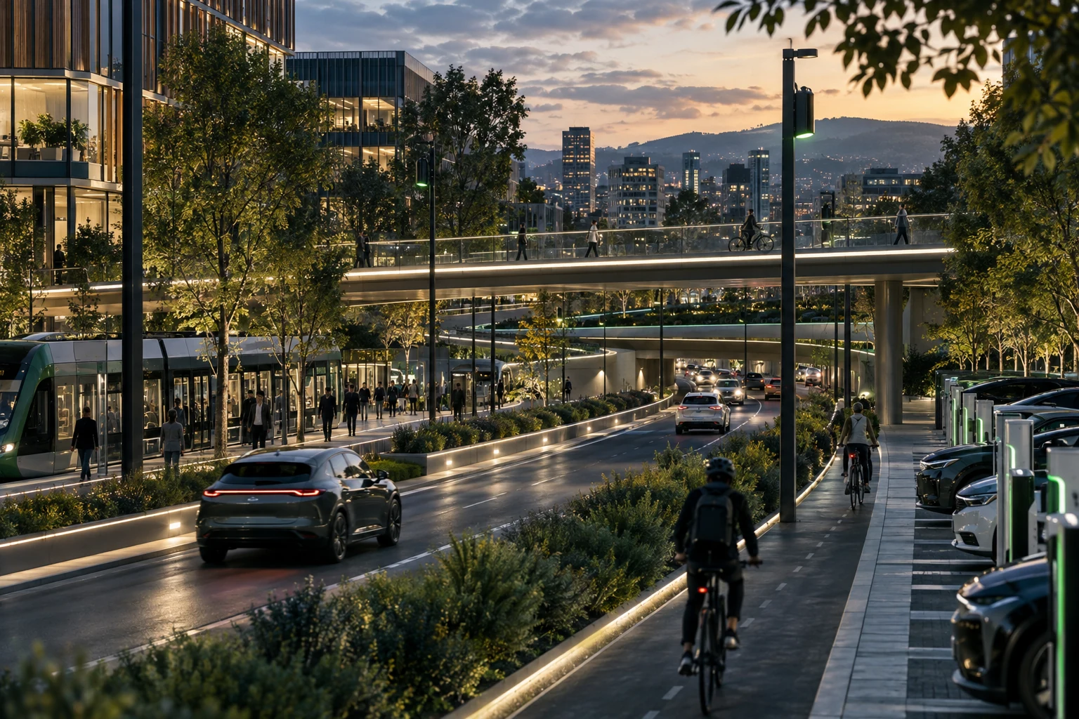 Mobilità urbana connessa tra trasporto pubblico, ciclabilità e smart parking